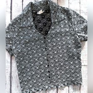 Vintage Top 90s vintage lace texture size Xl